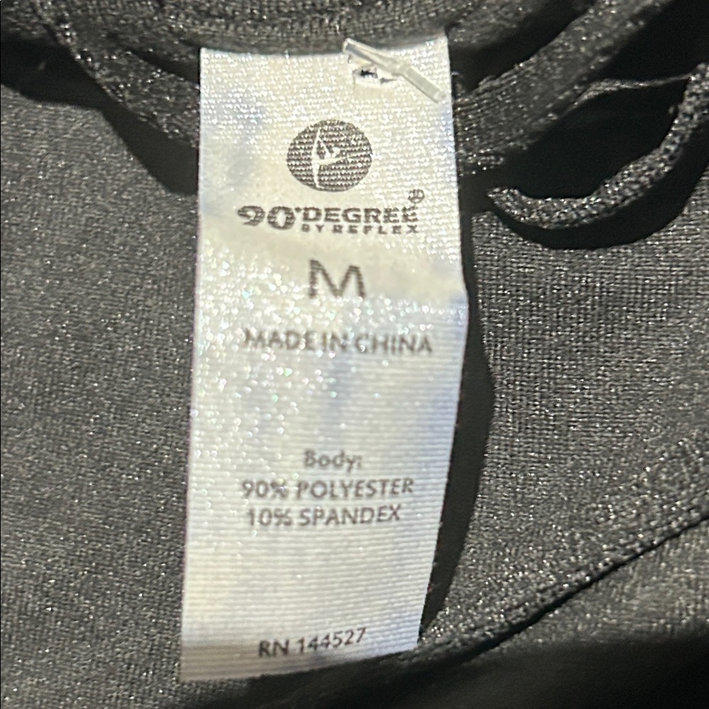 90 Degree By Reflex Charcoal Black Cropped Hooded Top - Picture 2 of 7